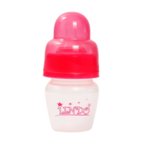 Бутылочка для кормления, 40 мл, 0 месяцев, розовый (Lindo)