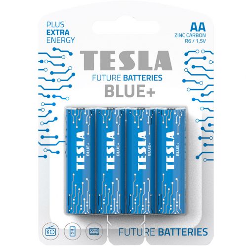 Батарейки TESLA AA BLUE + (R06), 4 штуки (Tesla)