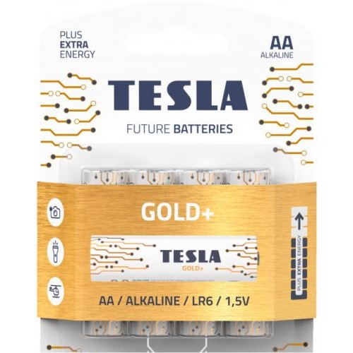 Батарейки TESLA AA GOLD + (LR06), 4 штуки (Tesla)