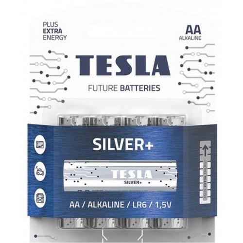 Батарейки TESLA AA SILVER + (LR06), 4 штуки (Tesla)