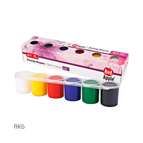 Фарби для малювання по тканині, 6 кольорів (MiC)