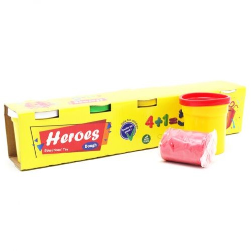 Тесто для лепки "Heroes", 5 цветов (Heroes)