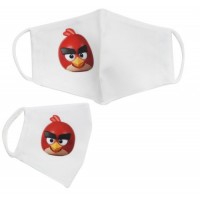Многоразовая 4-х слойная защитная маска "Angry birds Ред" размер 3, 7-14 лет