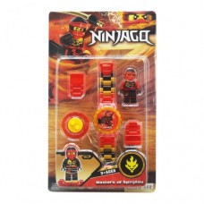 Уценка. Детский набор "Ninjago" с часами (красный) - не работает электроника