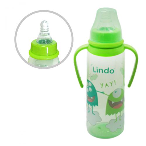 Бутылочка для кормления, 250 мл, салатовый (Lindo)