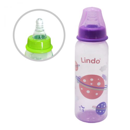 Бутылочка для кормления, 250 мл, фиолетовый (Lindo)