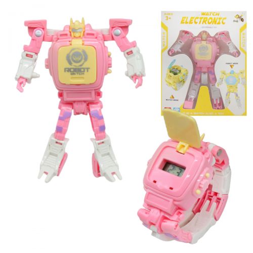 Трансформер-часы "Electronic", розовый (Dade Toys)