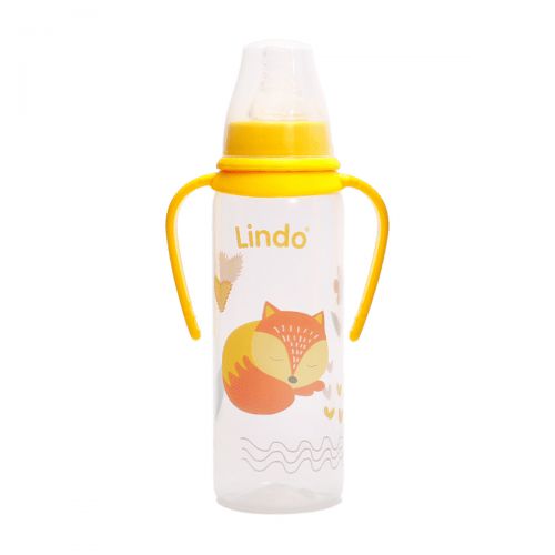 Пляшка для годування, 250 мл, жовта (Lindo)