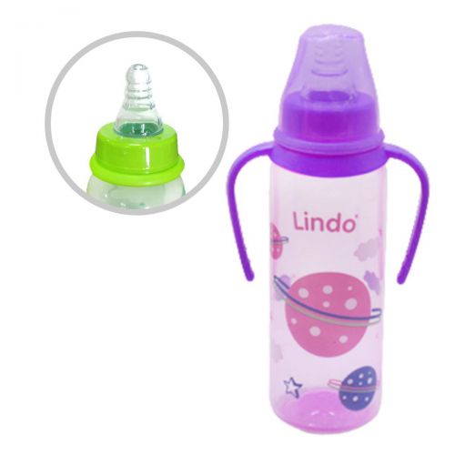Бутылочка для кормления, 250 мл, фиолетовый (Lindo)