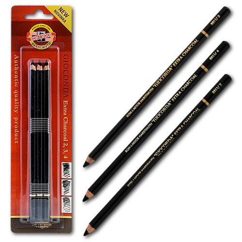 Набір художніх вугільних олівців "Gioconda", 3 шт (KOH-I-NOOR)