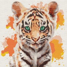 Картина по номерам "Маленький тигр" ★★★★★