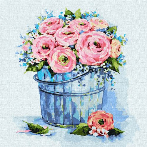 Картина по номерам "Букет элегантных роз" ★★★★★ (Идейка)