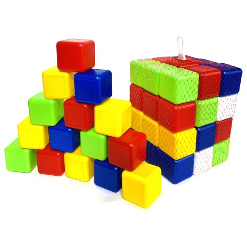 Кубики кольорові (36 штук) (Бамсик)