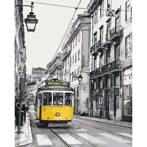 Картина по номерам "Жёлтый трамвайчик" ★★★★★ (Идейка)