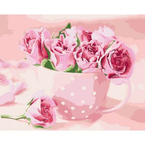 Картина по номерам "Чайные розы" ★★★ (Идейка)