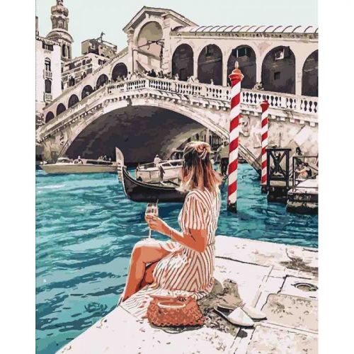 Картина по номерам "Влюблена в Венецию" ★★★★★ (Идейка)