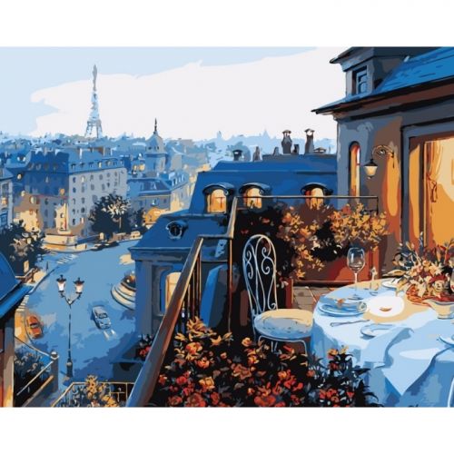 Картина по номерам "Вид на Париж" (Идейка)