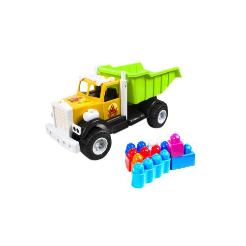 Вантажівка інерційний з пісочним набором (жовтий) (Kinderway)