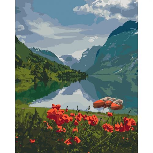 Картина по номерам "Красота Норвегии" ★★★ (Идейка)