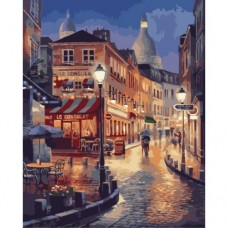 Картина по номерам "Прогулка по вечернему Парижу" ★★★★