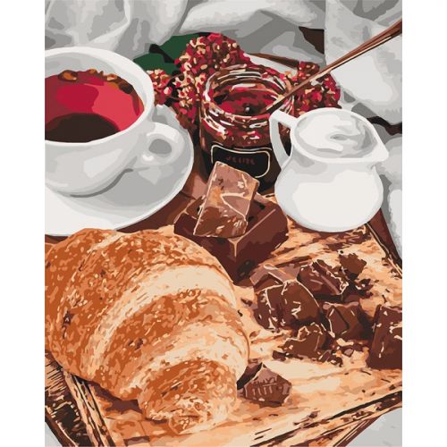Картина по номерам "Французский завтрак" ★★★★★ (Идейка)