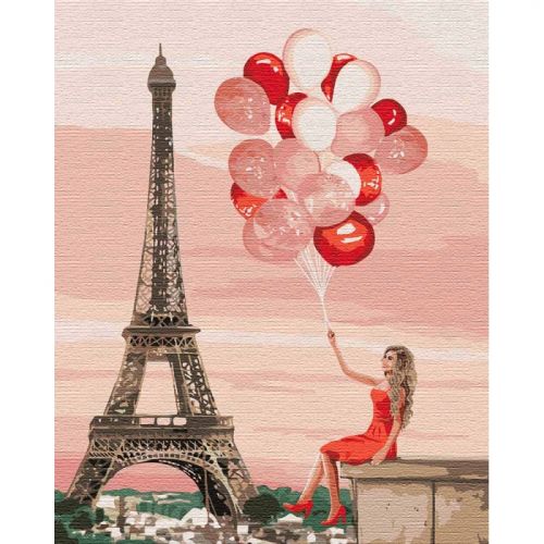 Картина за номерами "Червоні фарби Парижа" ★★★★ (Идейка)