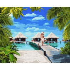 Картина по номерам "Отдых на Мальдивах" ★★★★★