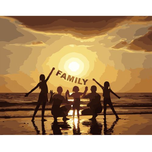 Картина по номерам "FAMILY" ★★★ (Strateg)