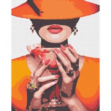 Картина по номерам "Оранжевая леди"