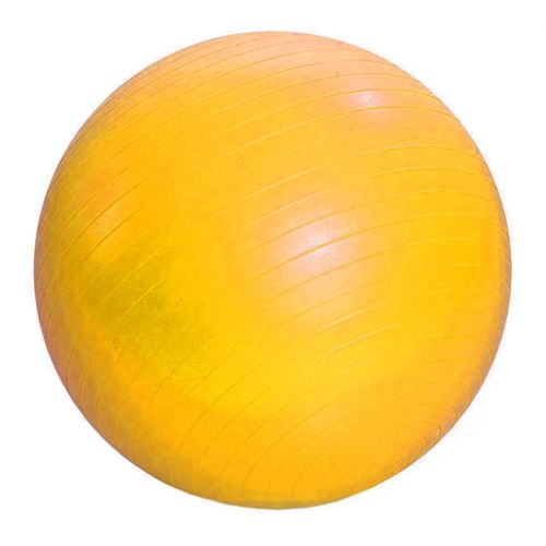 М'яч гумовий для фітнесу, 55 см (жовтий) (MiC)