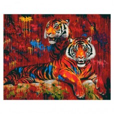 Картина по номерам "Street Art. Тигры"