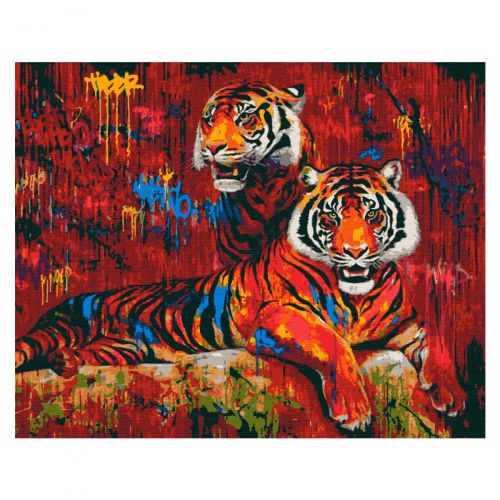 Картина по номерам "Street Art. Тигры" (Riviera Blanca)