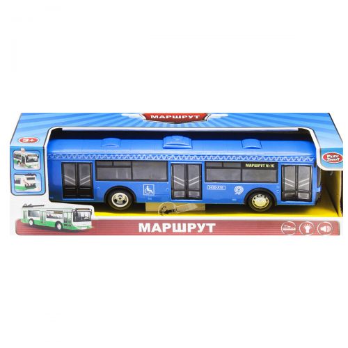 Автобус "Маршрут" світло, звук (синій) (Play Smart)