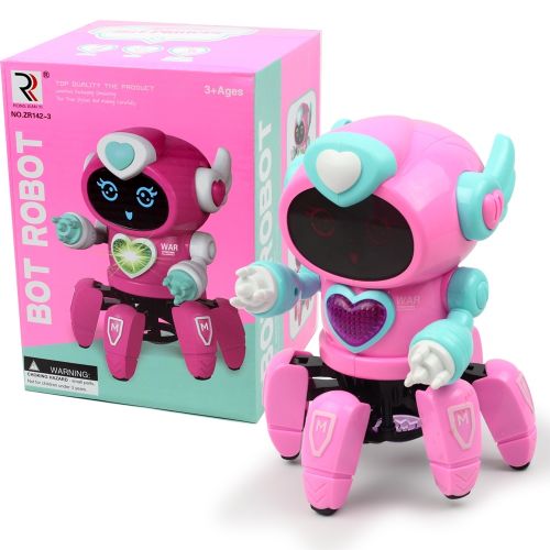 Танцующая игрушка "Милый робот", розовый (HONG XIANG)