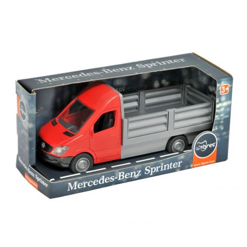 Машинка бортовая "Mercedes-Benz Sprinter", красный (TIGRES)