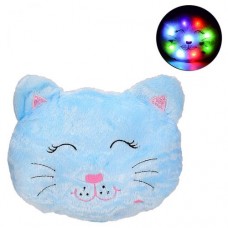 Игрушка-подушка с подсветкой "Котик", голубой