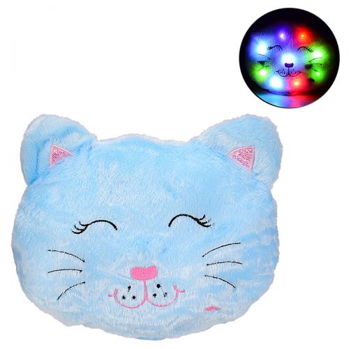 Игрушка-подушка с подсветкой "Котик", голубой (MiC)