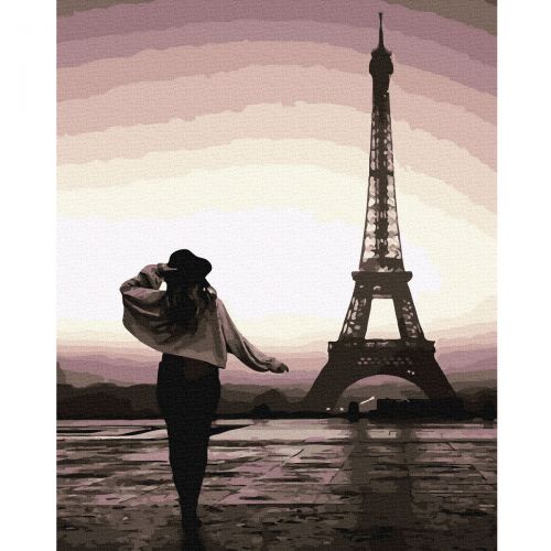 Картина по номерам "Прогулка по Парижу" (Rainbow Art)