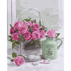 Картина по номерам "Натюрморт из роз"