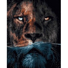 Картина по номерам "Грозный лев"
