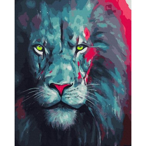 Картина по номерам "Гордый лев" (Rainbow Art)