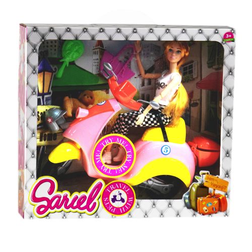 Лялька на жовтому мопеді "Sariel" (MiC)