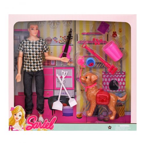 Лялька Кен з собакою і аксесуарами "Sariel" (MiC)