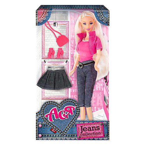 Кукла Ася с аксессуарами "Jeans Collection" (блондинка) (MiC)