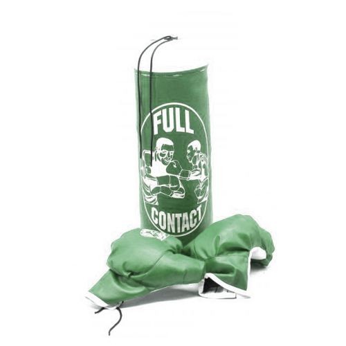 Детский боксерская груша 43*17 с перчатками 22*11, зеленый (MiC)