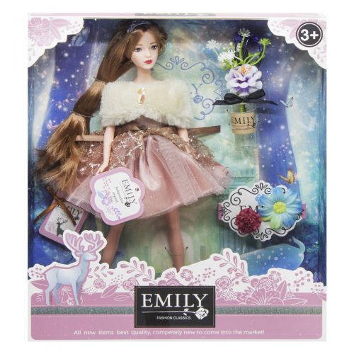Кукла "Emily Fashion Classics", с цветами (MiC)