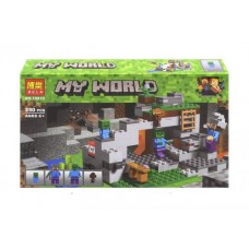 Уценка. Конструктор "My World Minecraft: Пещера зомби", 250 дет - чуть примята коробка