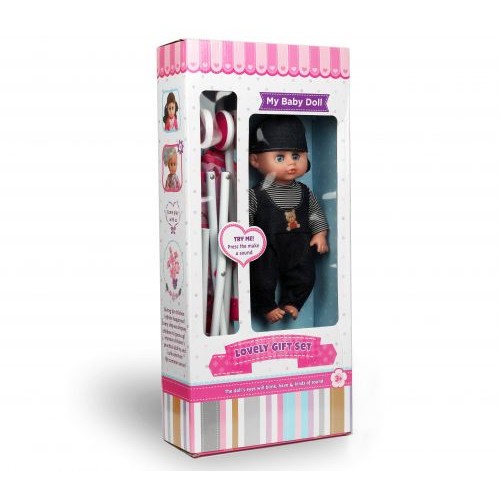 Кукла с коляской "Мальчик", 32 см (MiC)