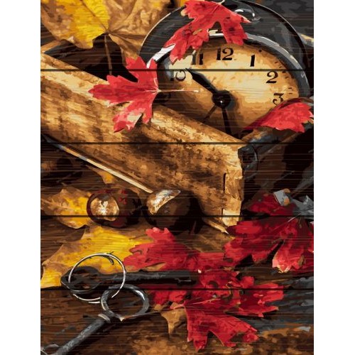 Картина по номерам на дереве "Осенняя композиция" (Rainbow Art)