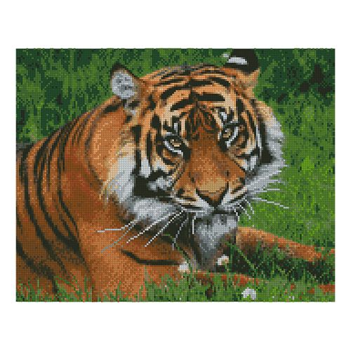 Алмазная мозаика "Строгий тигр" (Strateg)